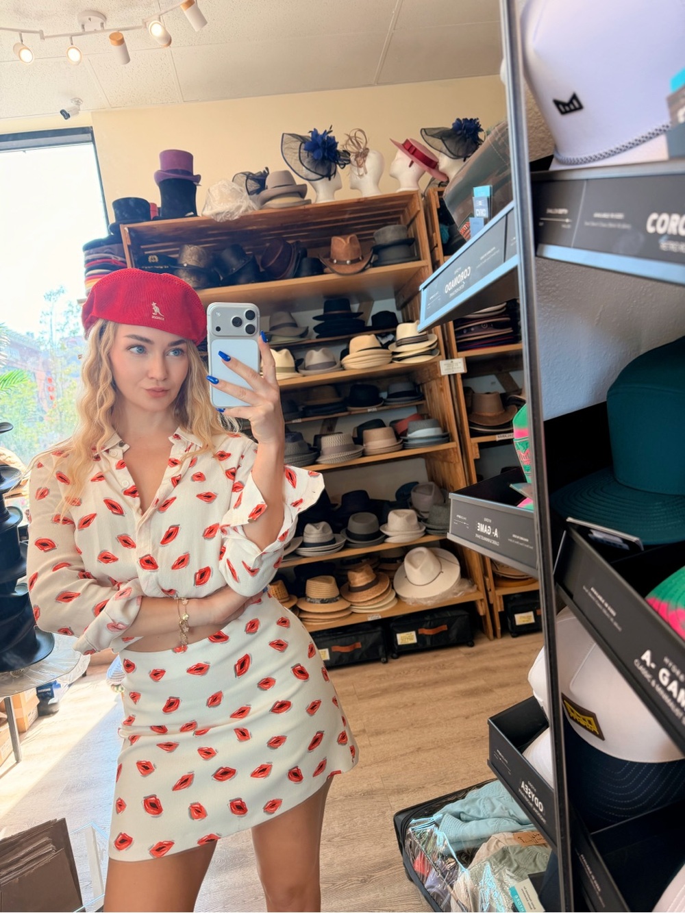 Matching set/ Red  Lips design